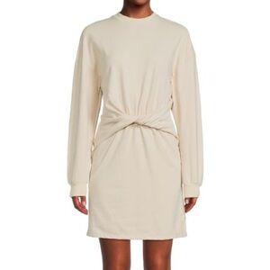 NWT Lea and Viola Twist Front Tan Sweatshirt dress size medium
